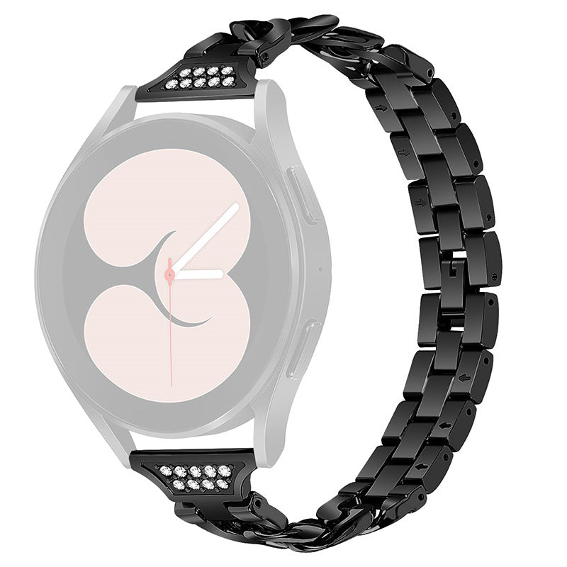 For Samsung Galaxy Watch4 Active 40mm 44mm Watch4 Classic 42mm 46mm Rhinestone Decor 20mm Metal Smart Watch Band Replacement Wrist Strap For Samsung Galaxy Watch4 Active 40mm 44mm Watch4 Classic 42mm 46mm Rhinestone Decor 20mm Metal Smart Watch Band Replacement Wrist Strap